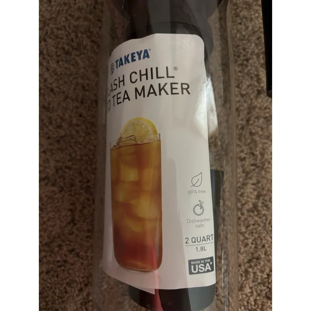 Take ya Iced Tea Maker Patented Flash Chill Technology Made USA 2 Quart Black